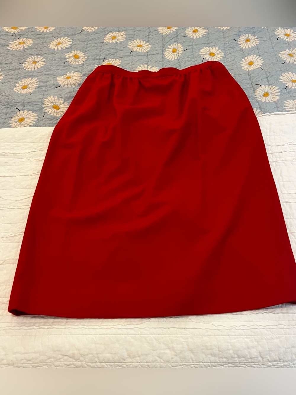 Pendleton Red Midi Skirt with Elastic Waist - Picture 5 of 14